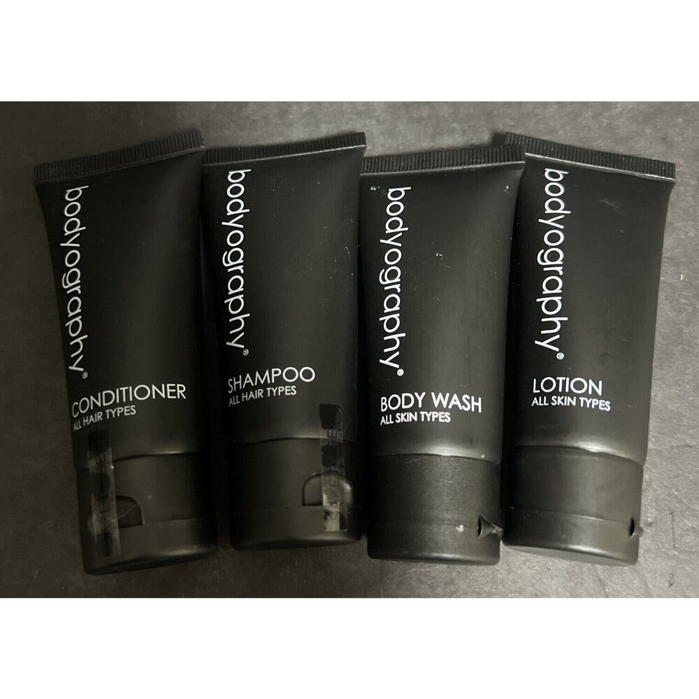 BODYOGRAPHY Travel Size Bath Toiletries Shampoo Conditioner Body Wash Lotion New